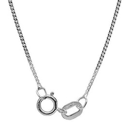 BJC® Solid 9ct White Gold Pendant Chain/Necklace 16 Inches Long 40cm 0.8 grams