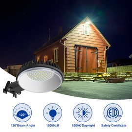 Karjoefar LED Barn Light, Dusk to Dawn Outdoor Lighting with 120W 15000LM 6500K Daylight, IP65 Waterproof Outdoor Security Lights for Garage Yard Street Warehouse Use