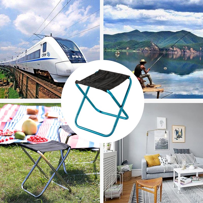 LYHLYA - Mini taburete plegable portátil, pequeño taburete de camping