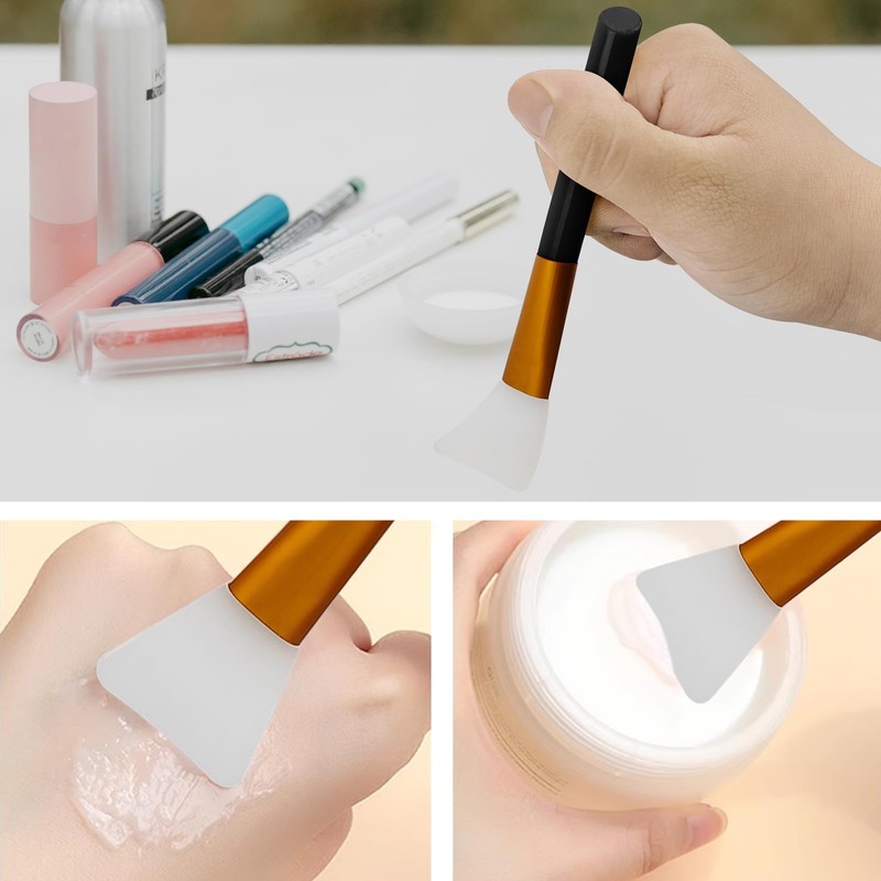 4 Pack Facial Brush, Makeup Spatula, Silicone Face Mask Applicator,