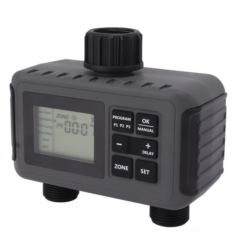 Sprinkler Timer 2 Zone Water Timer Programmable Rain Delay Manual