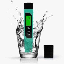 TDS Meter Digital Water Tester, Professional 3-in-1 TDS, Temperature and EC Meter with Carrying Case, 0-9999ppm, Ideal ppm Meter for Drinking Water, Aquariums and More Lab Viscometers:_Green
