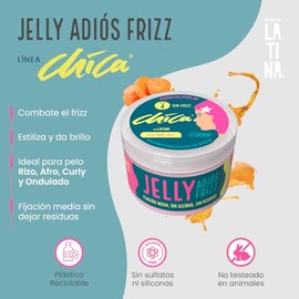 LATINA® | Gel para el Cabello - Jelly CHICA® Anti Frizz Cabello | Belleza Mujer - Activador de Rizos | Complementar con Tratamiento para Cabello Maltratado