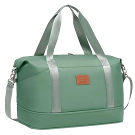 COOLIFE Cabin Bag Large Travel Bag Sports Bag 40 x 25 x 20 Ryanair Underseat Hand Luggage Overnight Weekend Hand Luggage for Women Waterproof Handbag for Sports & Travel, dark green, Travel Duffel Bag