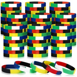 Halloscume 100 Pcs Bulk Plan of Salvation Wrist Band Wordless Silicone Bracelet Bible Salvation Bracelet Christian Wristbands