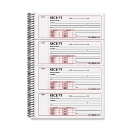Rediform Gold Standard Money Receipt Book, 2.75" x 7", 300 Numbered Duplicates (8L810)
