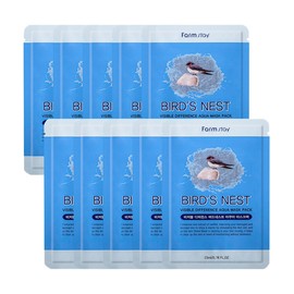 Farmstay Visible Difference Bird's Nest Aqua Mask Pack (10 sheets) / 팜스테이 비저블 디퍼런스 버드네스트 아쿠아 마스크팩 10매