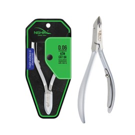 NGHIA Cuticle Nipper - D-06 JAW 16 | Stainless Steel | Durable and Sharp | Ergonomic Design | Grey Plated | Ideal for Salons and Home Use