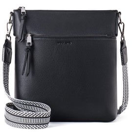 Roulens Trendy Crossbody Bag for Women,Lightweight Medium Crossbody Purse Soft Leather Women's Shoulder Handbags with Adjustable Wide Strap