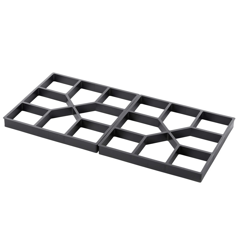 2 Pack Decorative Pavement Mold Cement Form Stamp Walkway Maker