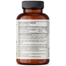 Futurebiotics Cinnamon 2000 MG per Serving Plus Chromium Non-GMO, 120 Vegetarian Capsules