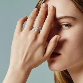 CUPENDA Highland Cow Rings Sterling Silver Daisy Flower Rings Cow Adjustable Open Rings Highland Cow Jewelry for Women, Silver, No Gemstone