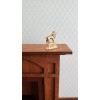 Island Crafts Dollhouse Miniature Lion Statue Trophy Gold 1:12 Scale