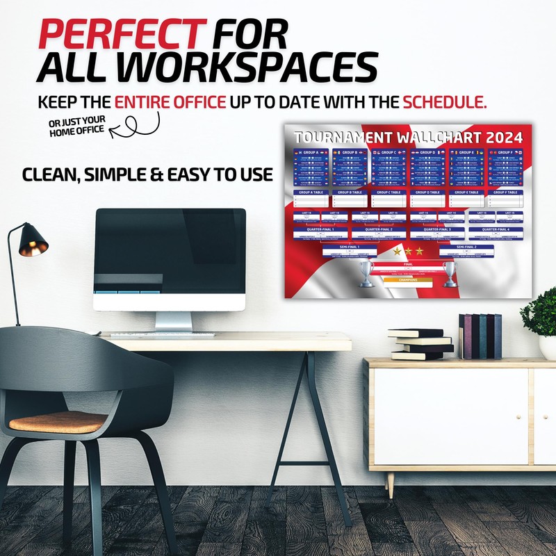 England Edition 2024 Tournament Wallchart - A2 Wallchart (42cm x