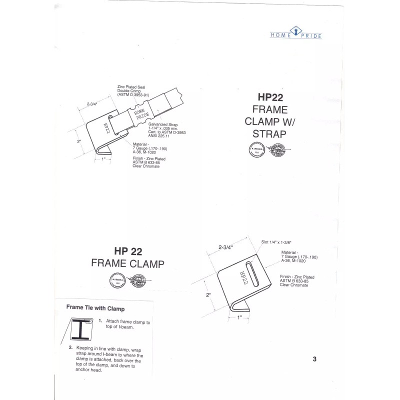 Home Pride/Minuteman Mobile Home Parts Set of 4 Wet Concrete