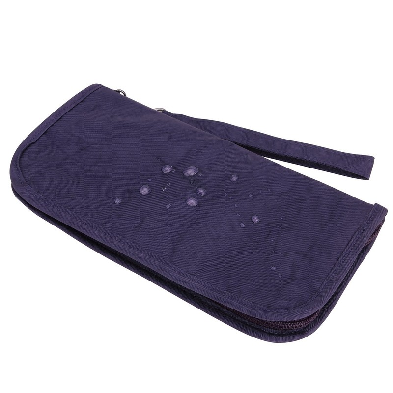 Zoppen RFID Travel Wallet & Documents Organizer Zipper Case, Family