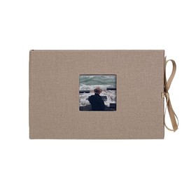 Kolo Noci Small 4x6 Photo Album, Holds 24 Photos, Ideal for Weddings and Baby Books, Khaki