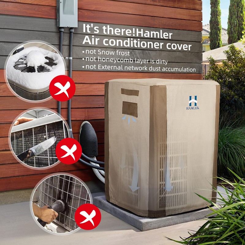 HAMLER Air Conditioner Cover for Outside Units, Outdoor AC Cover