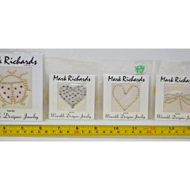 Mark Richards Lot of 4 Mark Richards Rhinestone Applique Patches Art and Craft Mixed Theme NIP