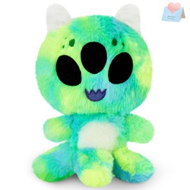 HappySpot Green Alien Stuffed Animal Plush Toy, Soft Tie Dye Alien Alien Stuffed Toy – Cute Space Creature Plush Toy, Weird Galaxy Toy Gift for Kids, Girls & Boys – 8 inches