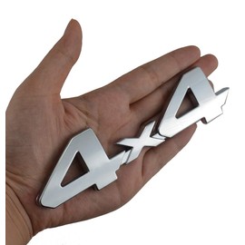 4x4 Chrome Fender Side Rear Emblem Badge With Adhesive For Truck/Suv/Pickup Rear Tailgate Tail Gate Door 4Wd (Chrome)