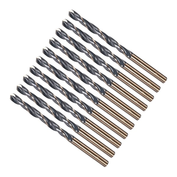 CoCud Twist Drill Bits, 5mm Cutting Edge, Titanium & Nitride