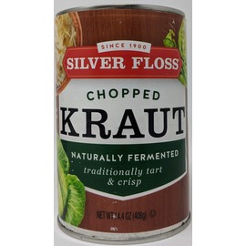Silver Floss Shredded Kraut Bundle - 6 x 14.4 Oz Cans of Silver Floss Shredded Kraut With Recipe Sheet