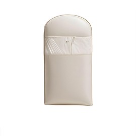 Space Saving Hanging Garment Bag with Self Compression Zipper, Compression Bag for Wardrobe Organization, Travel Storage, and Photography Equipment Protection, Beige, Medium Size