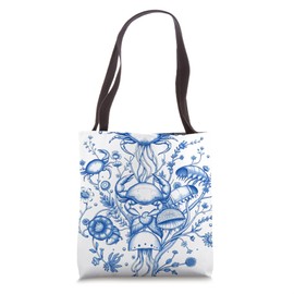 Futuristic Submarine Creatures White Y3K Aesthetic Style Y3K Tote Bag