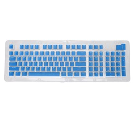 110Pcs Keyboard Keycaps FOS Step OEM Height Good Typing Feel Color Lasting Beautiful Practical Replacement KeycapsBlue