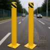 Safety Bollard 36-Inch Height 5.5-Inch Diameter Yellow Metal Traffic Barrier