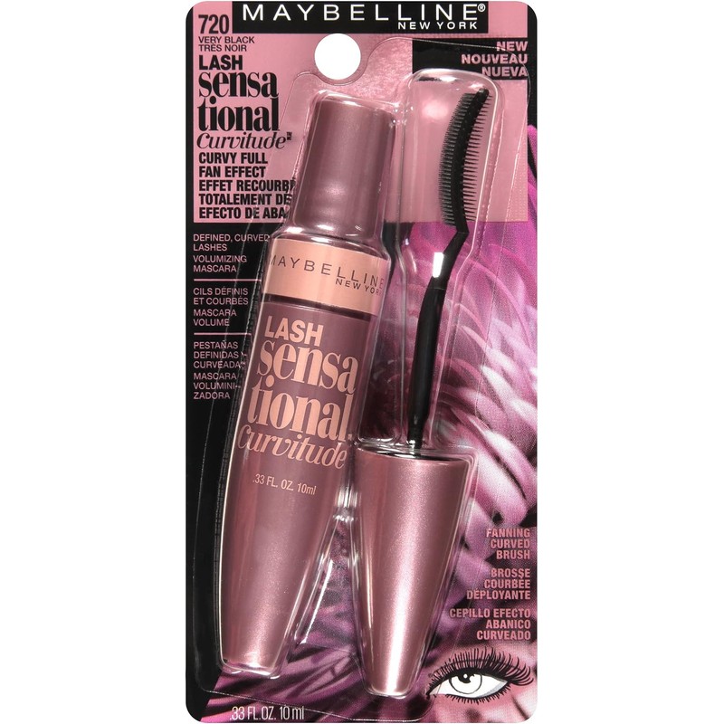 Máscara Curvitude Washable de Maybelline – Pestañas Curvadas y Volumen