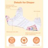 Reusable Cloth Diapers 6 Pack with 6 Inserts & Wet