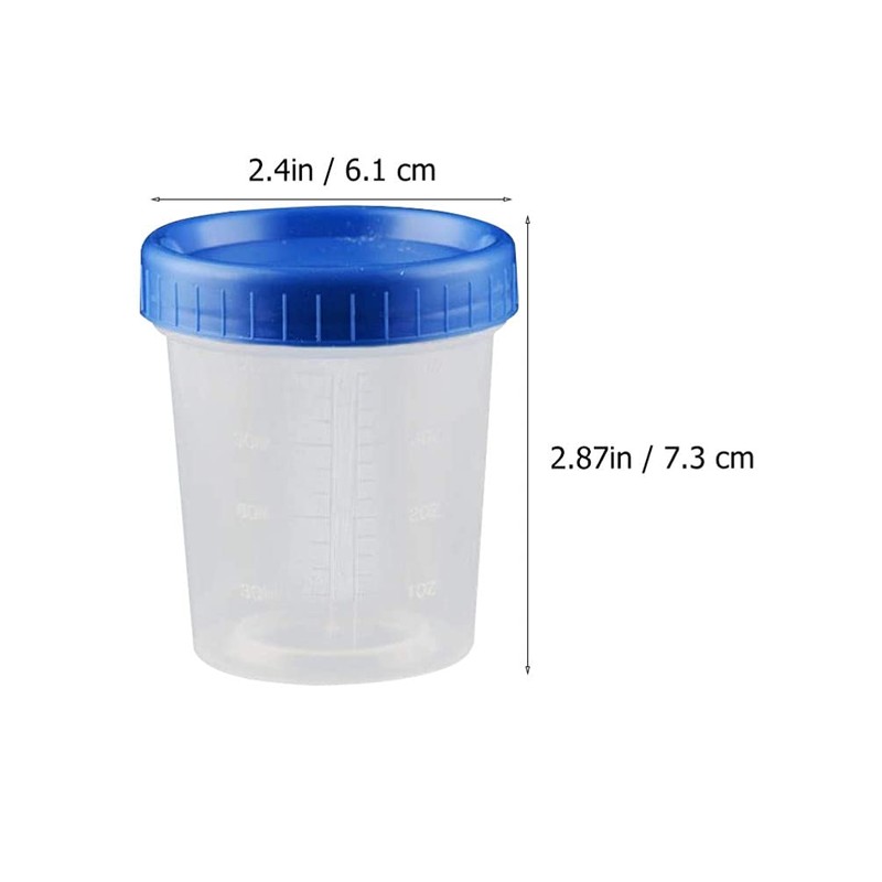 Mipcase Specimen Cups With Lids - 25pcs 120ml Urine Cups