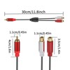 MISYNLON RCA Y Splitter 1 Male 2 Female Adapter Cable