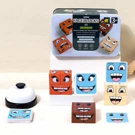 Face Changing Building Blocks Puzzle Game Wooden Cube Board Game:_Face Changing Blocks-1