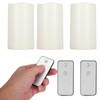 3pcs Electronic LED Candles Plastic Flameless Flickering Pillar Fake Candles