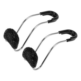 HEROFFIX 2 Pcs for Purses and Bags, Umbrella Etc Car Seat Headrest Hook Sturdy Car Seat Back Organizer Hooks Black Rhinestones 4.69"x1.57"