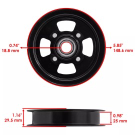 Caltric AUC16478 TCA17524 TCA14593 Deck Idler Pulley For John Deere 60" 62" 72"