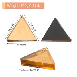 MECCANIXITY 200g Stained Glass Mosaic Triangle 14mm Gold Glass Mosaic Tiles Bulk for Craft DIY Handmade Project