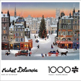 Buffalo Games - Michel Delacroix - Noel est de Retour - 1000 Piece Jigsaw Puzzle for Adults Challenging Puzzle Perfect for Game Nights - 1000 Piece Finished Size is 26.75 x 19.75