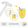 OOK 55005 Picture Hangers, Art Hangers, Shield Design, Brass, Reusable