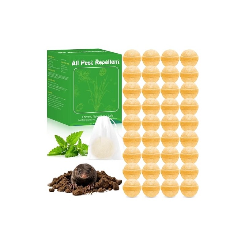 36Pack Mole Repellent - Natural Mole Deterrent for Yard, Garden