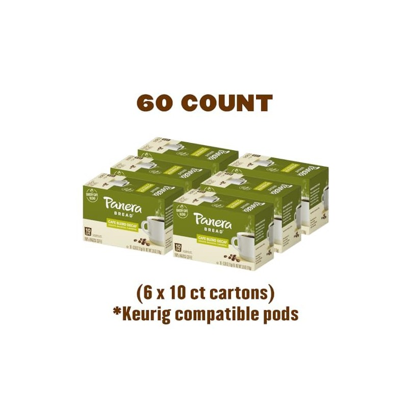 Panera Cafe Blend Decaf Single Serve Cups (Pack of 6)