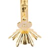 Metal Standing Cross Red Rhinestone Decoration Exquisite Retro Elegance Standing