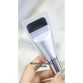 Brocha Plana Taoduomi Para Base Líquida Y Corrector Color Plateado