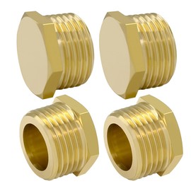 Hooshing 4PCS 3/4" GHT Male Garden Hose End Cap Plug Garden Irrigation Pipe Fittings Water Tubing Stopper