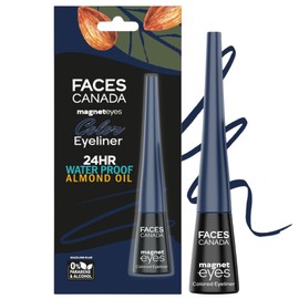 FACESCANADA Color Eyeliner – Dazzling Blue | Liquid Eyeliner with Almond Oil | Waterproof, 24HR Long Lasting, Smudge Proof & Easy Glide Formula | Paraben & Alcohol Free Eye Makeup | 0.14 Fl Oz (4ml)