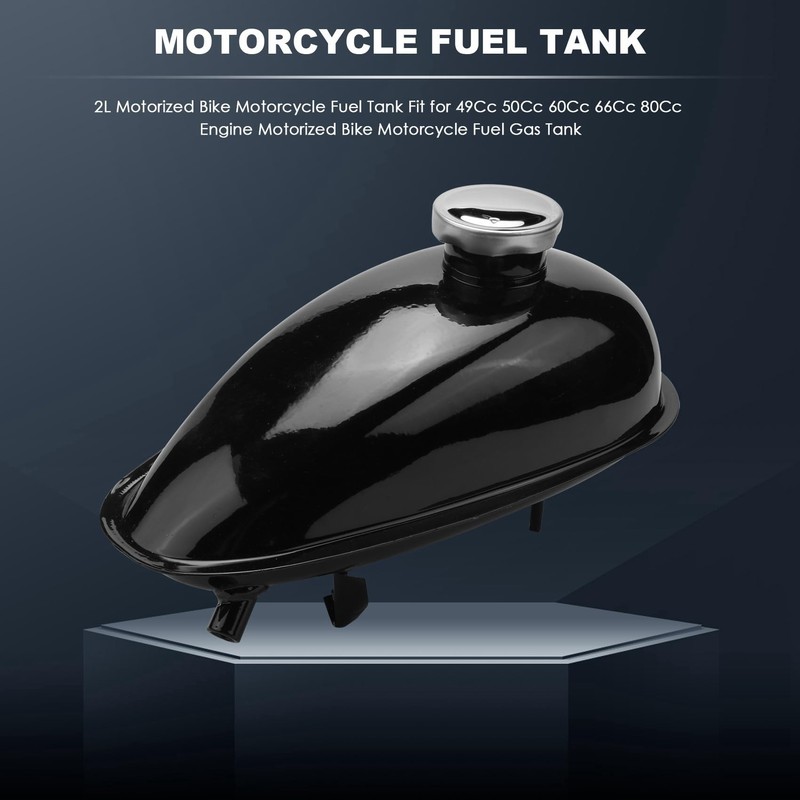 Tuperoymse 2L Motorized Bike Motorcycle Fuel Tank Fit for 49Cc