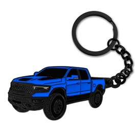 glahorse For Dodge RAM Keychain，For Dodge RAM 2023 2022 1500 TRX Accessories，Metal Keychain, Blue, 5*2.5